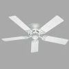 Low Profile III 52 in. Indoor White Ceiling Fan by Hunter -Hunter Sales white hunter ceiling fans without lights 53069 64 1000