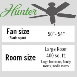 Low Profile III 52 in. Indoor White Ceiling Fan by Hunter -Hunter Sales white hunter ceiling fans without lights 53069 66 1000