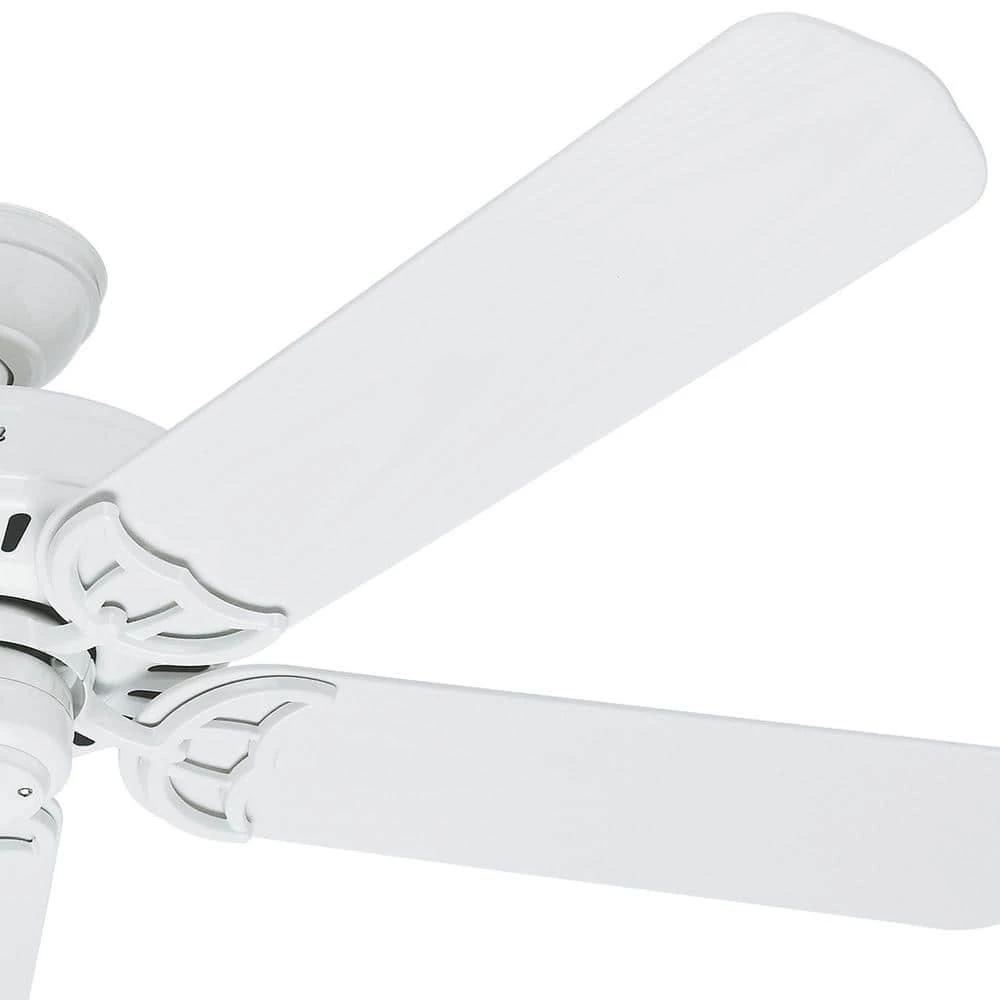 Bridgeport 52 in. Indoor/Outdoor White Damp Rated Ceiling Fan by Hunter 5 Bridgeport 52 in. Indoor/Outdoor White Damp Rated Ceiling Fan by Hunter - Image 3