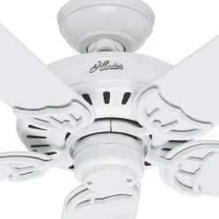 Bridgeport 52 in. Indoor/Outdoor White Damp Rated Ceiling Fan by Hunter 20 Bridgeport 52 in. Indoor/Outdoor White Damp Rated Ceiling Fan by Hunter -Hunter Sales white hunter ceiling fans without lights 53125 4f 1000