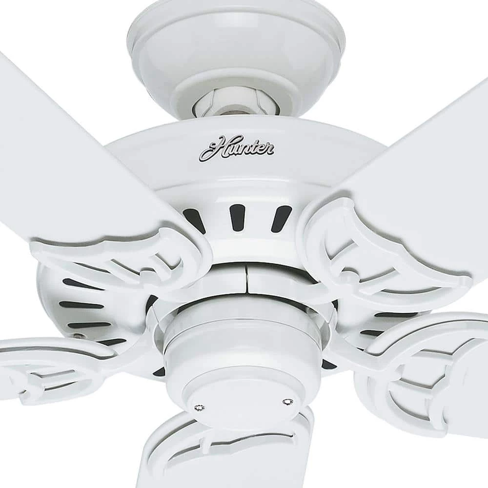 Bridgeport 52 in. Indoor/Outdoor White Damp Rated Ceiling Fan by Hunter 11 Bridgeport 52 in. Indoor/Outdoor White Damp Rated Ceiling Fan by Hunter - Image 9