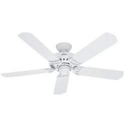 Bridgeport 52 in. Indoor/Outdoor White Damp Rated Ceiling Fan by Hunter