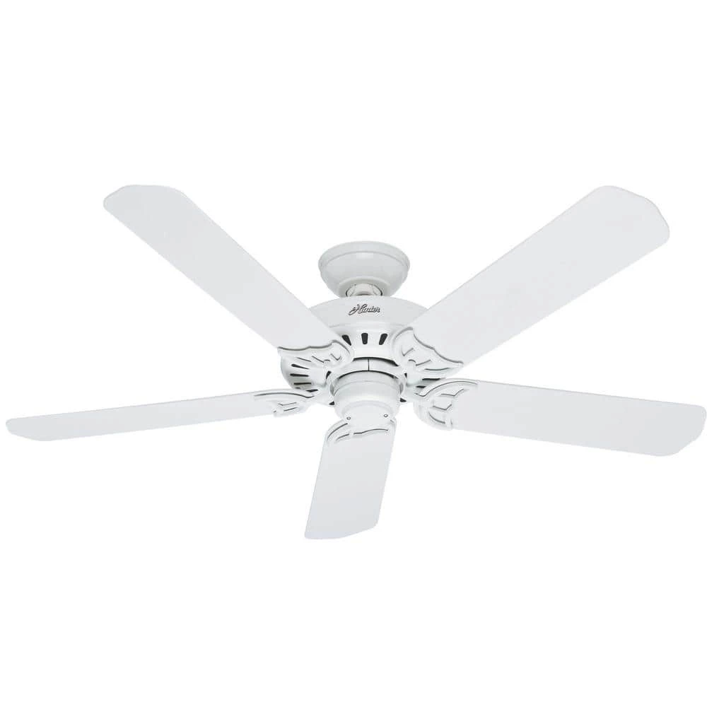 Bridgeport 52 in. Indoor/Outdoor White Damp Rated Ceiling Fan by Hunter 3 Bridgeport 52 in. Indoor/Outdoor White Damp Rated Ceiling Fan by Hunter