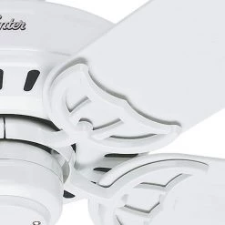 Bridgeport 52 in. Indoor/Outdoor White Damp Rated Ceiling Fan by Hunter 18 Bridgeport 52 in. Indoor/Outdoor White Damp Rated Ceiling Fan by Hunter -Hunter Sales white hunter ceiling fans without lights 53125 77 1000