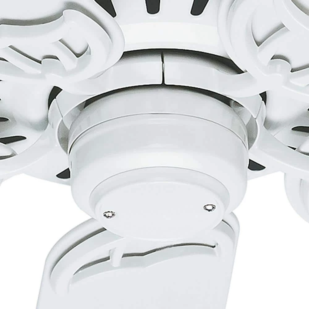 Bridgeport 52 in. Indoor/Outdoor White Damp Rated Ceiling Fan by Hunter 6 Bridgeport 52 in. Indoor/Outdoor White Damp Rated Ceiling Fan by Hunter - Image 4