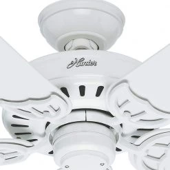 Bridgeport 52 in. Indoor/Outdoor White Damp Rated Ceiling Fan by Hunter 19 Bridgeport 52 in. Indoor/Outdoor White Damp Rated Ceiling Fan by Hunter -Hunter Sales white hunter ceiling fans without lights 53125 c3 1000
