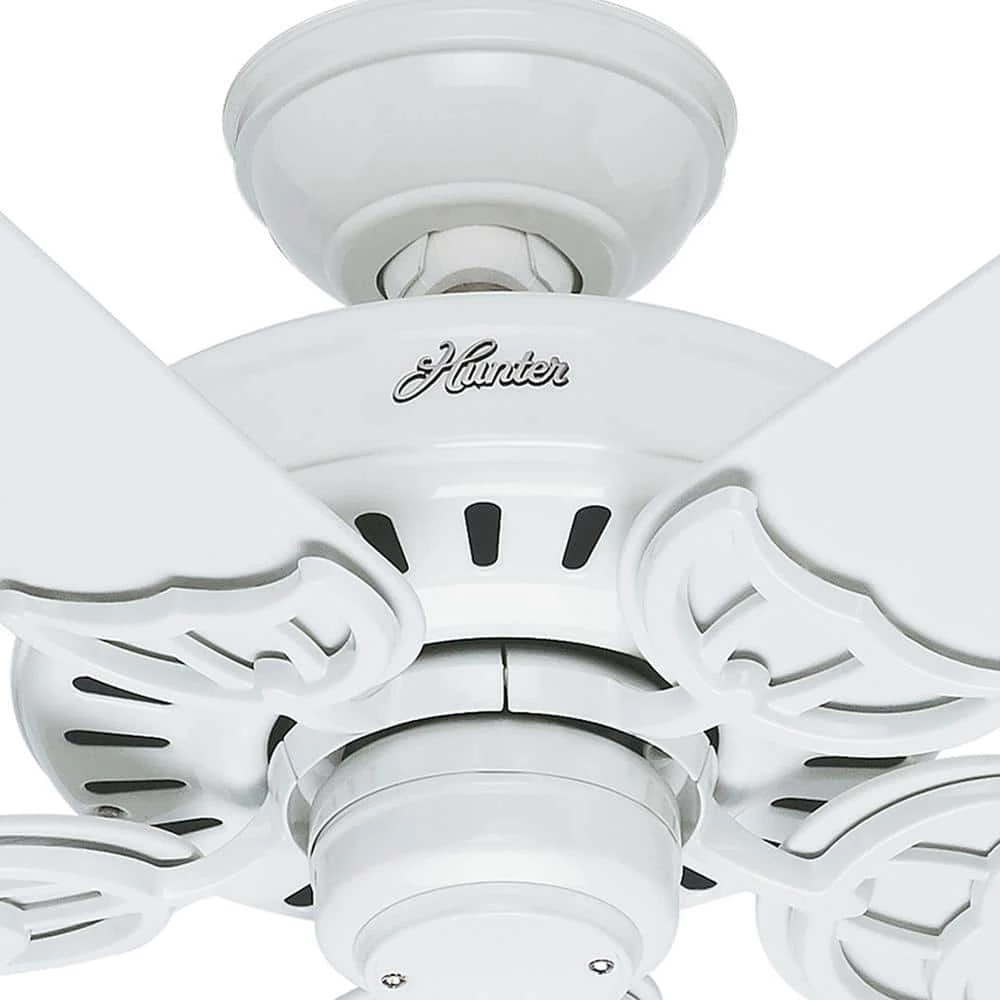 Bridgeport 52 in. Indoor/Outdoor White Damp Rated Ceiling Fan by Hunter 10 Bridgeport 52 in. Indoor/Outdoor White Damp Rated Ceiling Fan by Hunter - Image 8