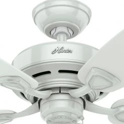 Sea Wind 48 in. Indoor/Outdoor White Ceiling Fan by Hunter -Hunter Sales white hunter ceiling fans without lights 53350 fa 1000