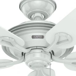 Mariner 52 in. Indoor/Outdoor White Ceiling Fan by Hunter -Hunter Sales white hunter ceiling fans without lights 59127 1f 1000